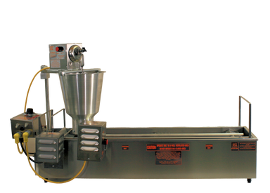 side view of lil orbits SS2400 high production automatic donut machine on a white background